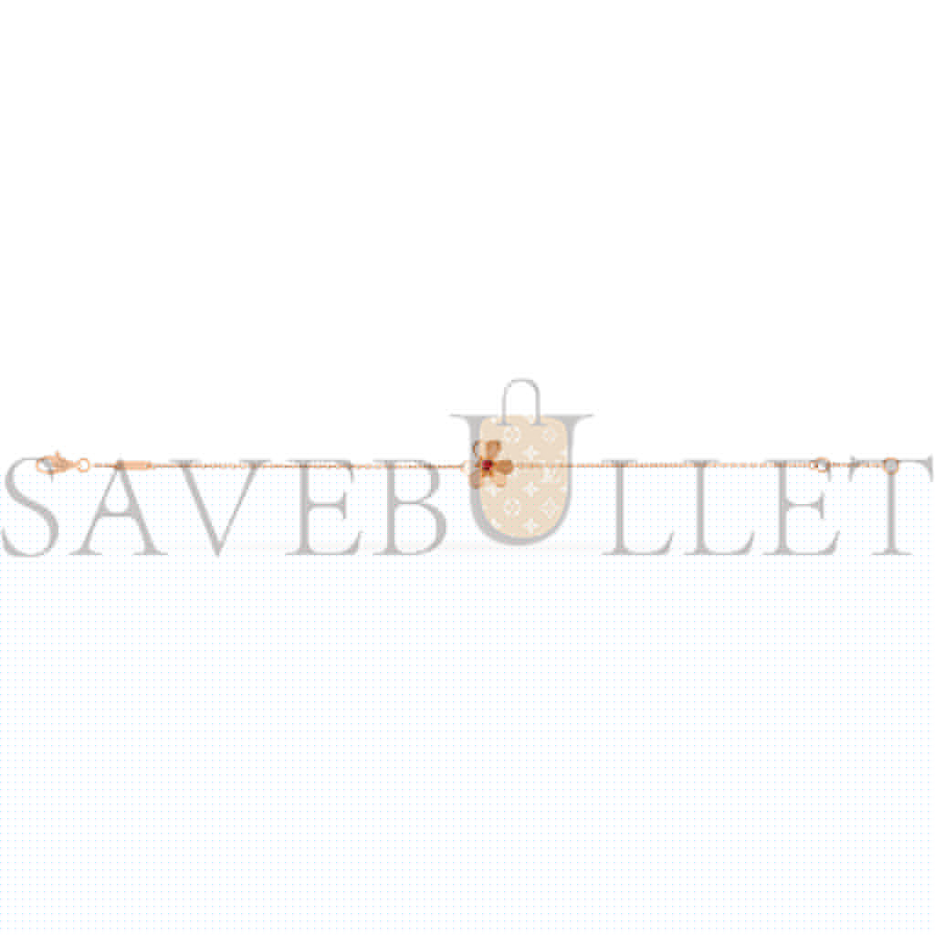 VAN CLEEF ARPELS FRIVOLE BRACELET, MINI MODEL - ROSE GOLD, RUBY  VCARP7S900